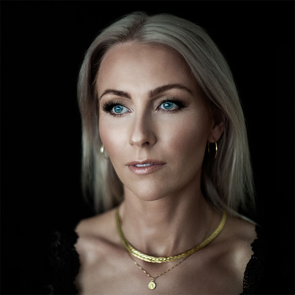 Icelandic blonde model with jewelry